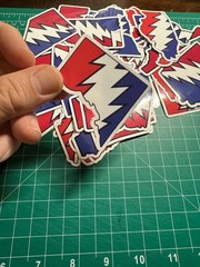 DC District of Columbia Stealie Grateful Dead Laminated Vinyl Sticker 2.5″x3″