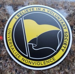 Anarcho-Capitalism Flag 3″ sticker Pro Liberty 🗽 Voluntary Society Sovereign