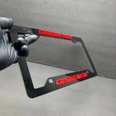 Custom Car License Plate Frame 3D Laser Cut Multicolor Personalized NAME LOGO