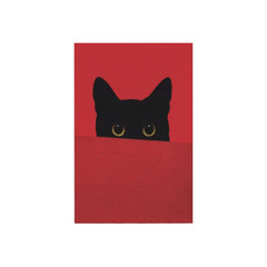 Black Cat Hiding Pop Art Poster Home Decor Wall Art Photo Print 8.5x11in