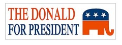 DONALD TRUMP 2016 TRUMP FOR PRESIDENT BUMPER STICKER or Helmet Sticker D824