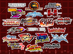 20 Fighting Game Logo Stickers – White, Clear or Holographic – Street Fighter