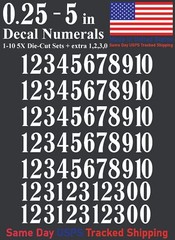 1-10 5x+ School Book Outdoor Vinyl Decal Numbers for Mailbox Door Address Locker