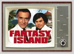 FANTASY ISLAND *NEW* Glossy Rectangle Sticker Measures 5.25″ x 3.74″