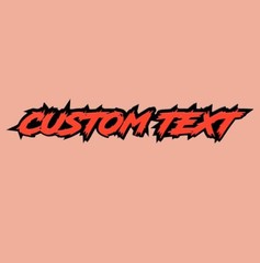 Custom Text Badge – Type Your Own – Lightning Font – Custom Acrylic Emblem