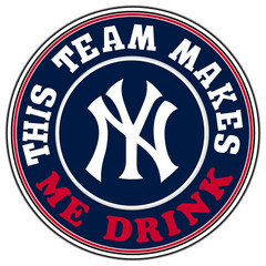 New York Yankees Drink Logo #16 Baseball Sticker Waterproof Vinyl Decal Die-Cut