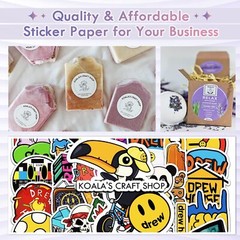 Lot 20-100PK KOALA Printable Vinyl Sticker Paper Waterproof 8.5×14 Glossy White