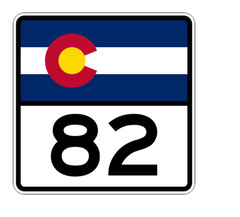 Colorado State Highway 82 Sticker Decal R1823 Highway Sign
