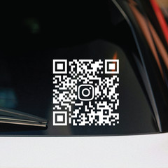 Custom Social Media QR Code Decal – Social Media Insta Custom QR Code Decal
