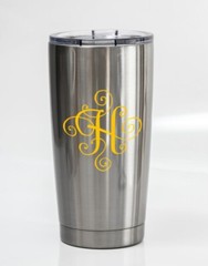 SCROLL MONOGRAM INITIAL Vinyl Decal Sticker – Decorative Letter Script Lettering