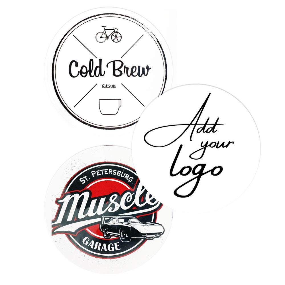 6 Pieces Matte White Custom Printed Stickers / Labels 3″ x 3″ Stickers