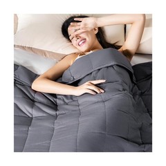 Sivio Weighted Blanket for Adults 100% Cotton, 60″x80″ Queen Size 15 lbs, Coo…