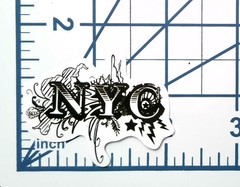 New York City NYC Doodle Art Die Cut Sticker Journal Scrapbook Stationery Decal