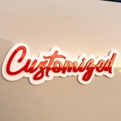 Custom Car Acrylic Emblem Badge MULTI COLOR Customized Text Names