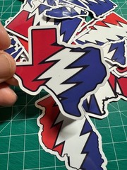 Texas Stealie – Grateful Dead – Laminated Vinyl Sticker 3″x3″