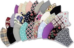 Reusable Face Masks – 3-Layer 100% Cotton Cloth Masks for Adults pack of 30