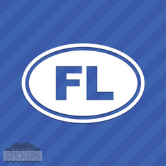 Florida FL Oval Vinyl Decal Sticker