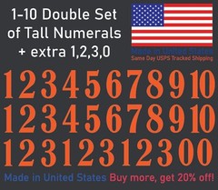 1-10 School Book Outdoor Vinyl Decal Numbers for Mailbox, Door, Address, Locker