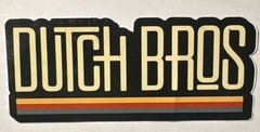 Dutch Bros Vinyl Logo Sticker Black Yellow Orange Red Gray for Adults Teens