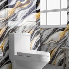 3D Marble Tile Wall Sticker Waterproof Self Adhesive Renovation Decor Film