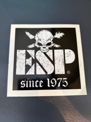 ESP Guitars Bases Factory Skull Sticker 3×3 White and Black
