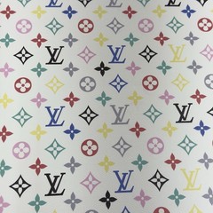 LV Multicolor Monogram Vinyl for Crafting Classic Size piece 12″ X 12″ Scrap