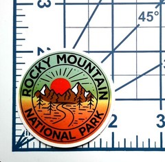 Rocky Mountain National Park Die Cut Vinyl Sticker Decal Colorado Travel