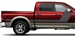 Angled Hockey Sticker Decal Stripe Fits: 09 – 2017 Ram 1500 Quad Crew Cab 3M