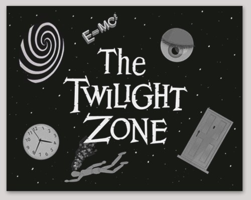 THE TWILIGHT ZONE *NEW* Glossy Rectangle Sticker Measures 5.25″ x 4.12″