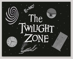 THE TWILIGHT ZONE *NEW* Glossy Rectangle Sticker Measures 5.25″ x 4.12″