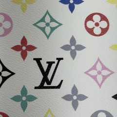LV Multicolor Monogram Vinyl for Crafting Classic Size piece 12″ X 12″ Scrap