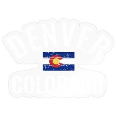 DENVER COLORADO SPIRIT SHIRTS Sticker, max. 4 x 4″, 4 x 4″, transparent glossy