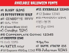 Custom Text Vinyl Lettering Halloween Style Fonts Transfer Sticker Vinyl Decals