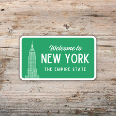 Welcome to New York Sticker The Empire State Vinyl Waterproof Decal