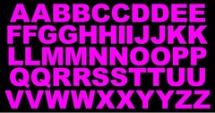 A B C Lettering Alphabet Die Cut Vinyl Decals Waterproof Many Colors and Sizes