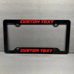 Personalized TEXT NAME LOGO Custom Car License Plate Frame 3D Laser Multicolor