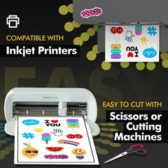 Lot A-SUB Printable Fabric Sticker Paper for Inkjet Waterproof Tearproof Durable