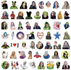 Billie Eilish Stickers 50pk Billie Random Mix Stickers Eilish Funny Cool Sticker