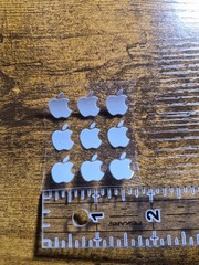 9 pc. A Logo Gray 1/2 in tall UV DTF Decal Sticker waterproof USA