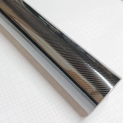 High Gloss 6D Black Carbon Fiber Vinyl Wrap Sticker with Air Release Bubb