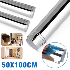 50x100cm Self Adhesive Mirror Reflective Wall Sticker Film Paper Kitchen Decor