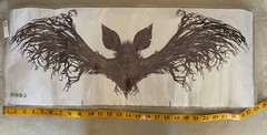 Scary Bat Vinyl Window Cling Decal 28 In x 10 In NEW See Pictures