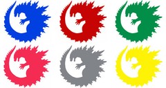 Vinyl Decal Truck Car Sticker Laptop – Movies Kaiju Monster Round Godzilla