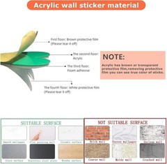 Elegant 3D Tree Wall Art – DIY Acrylic Family Tree Decal 98″x51″ Waterproof