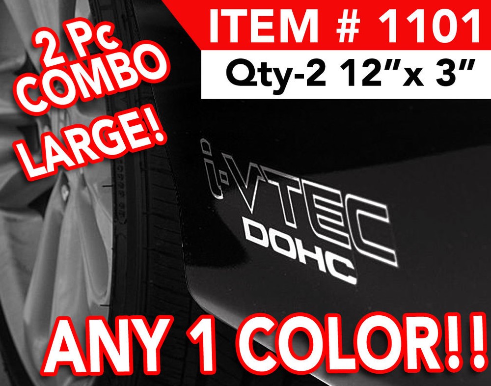 Qty-2 12″ I-VTEC DECAL DECAL STICKER in Any Color #1101