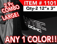 Qty-2 12″ I-VTEC DECAL DECAL STICKER in Any Color #1101
