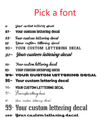 Custom Text Vinyl Lettering Personalized Sticker decal ANY TEXT ANY NAME FONTS