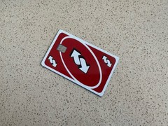 Red Reverse/Draw 4 Card Credit Card SMART Sticker Skin Decal – debit card Wrap