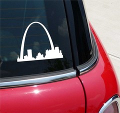 ST LOUIS SKYLINE SAINT ARCH CITY MISSOURI GRAPHIC DECAL STICKER ART CAR WALL