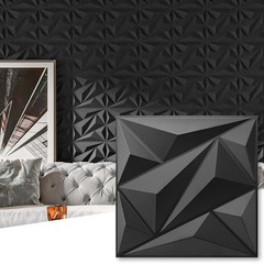 Durable 3D Diamond PVC Wall Panels – 50 Pack, Perfect for Any Room – 12”x12”